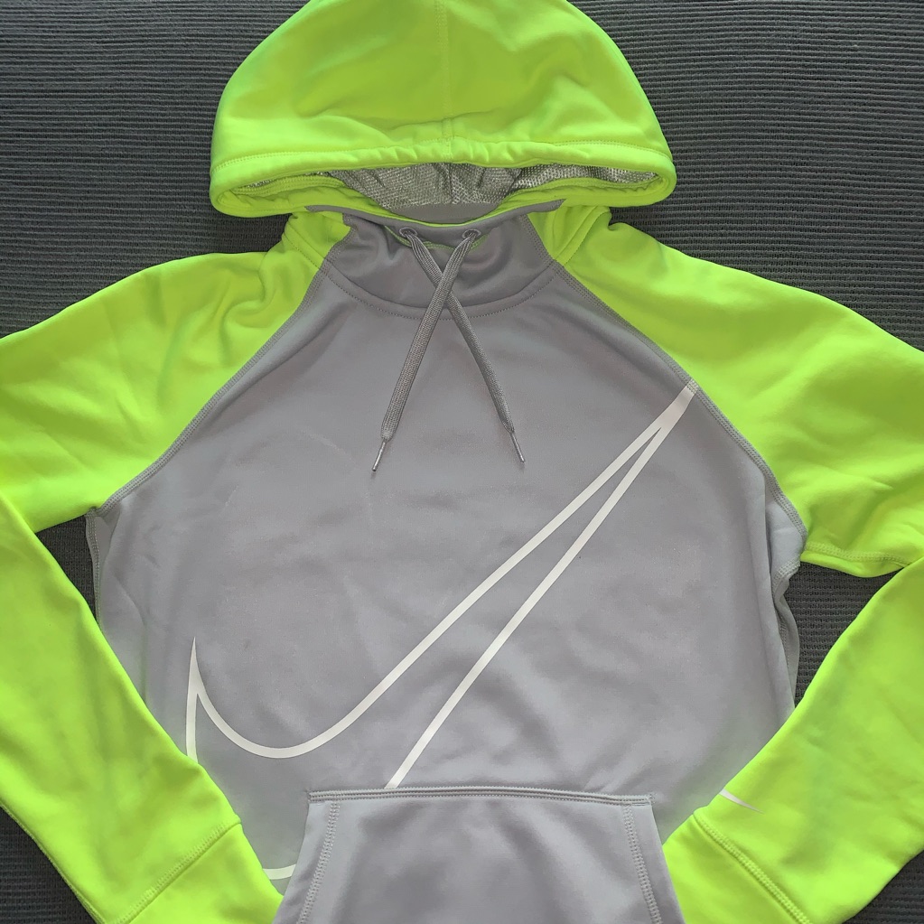 Neon Yellow And Gray Nike Sweatshirt Size Small